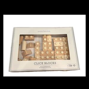 Pottery Barn Kids Click Blocks - Natural and Cream 40 piece set